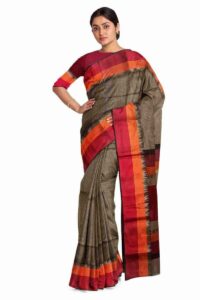 Multi-Border Silk by Cotton Saree 