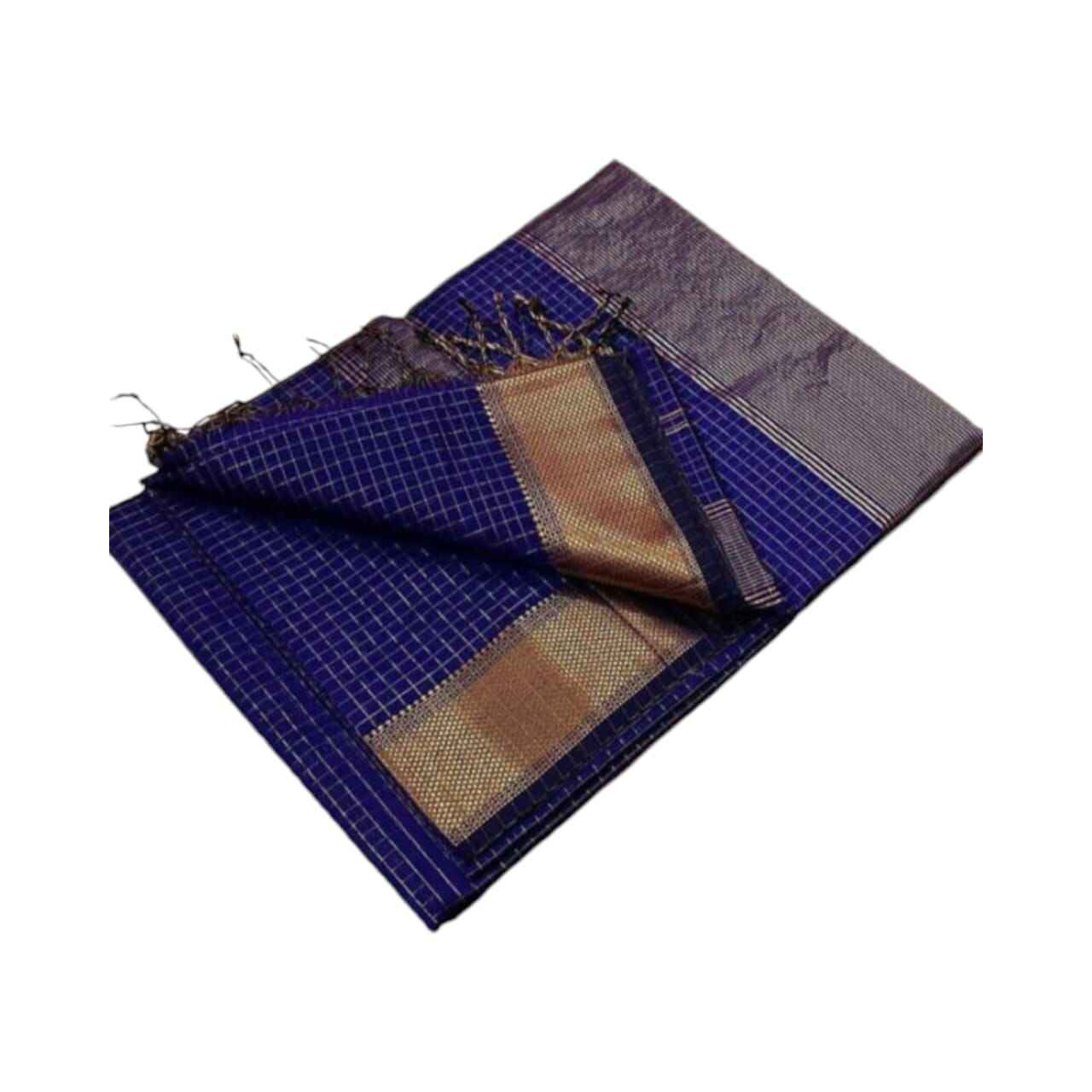 Maheshwari Handloom Zari Checks Saree 